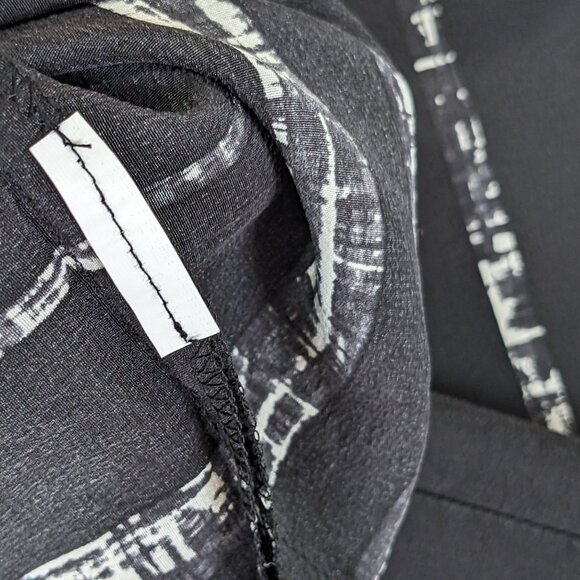 Vince Shadow Stripe Silk Dress Shift V-Neck 3/4 Sleeve Women's Sz S - Picture 8 of 12